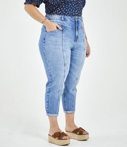 Calça Jeans Mom Com Recortes Curve & Plus Size
