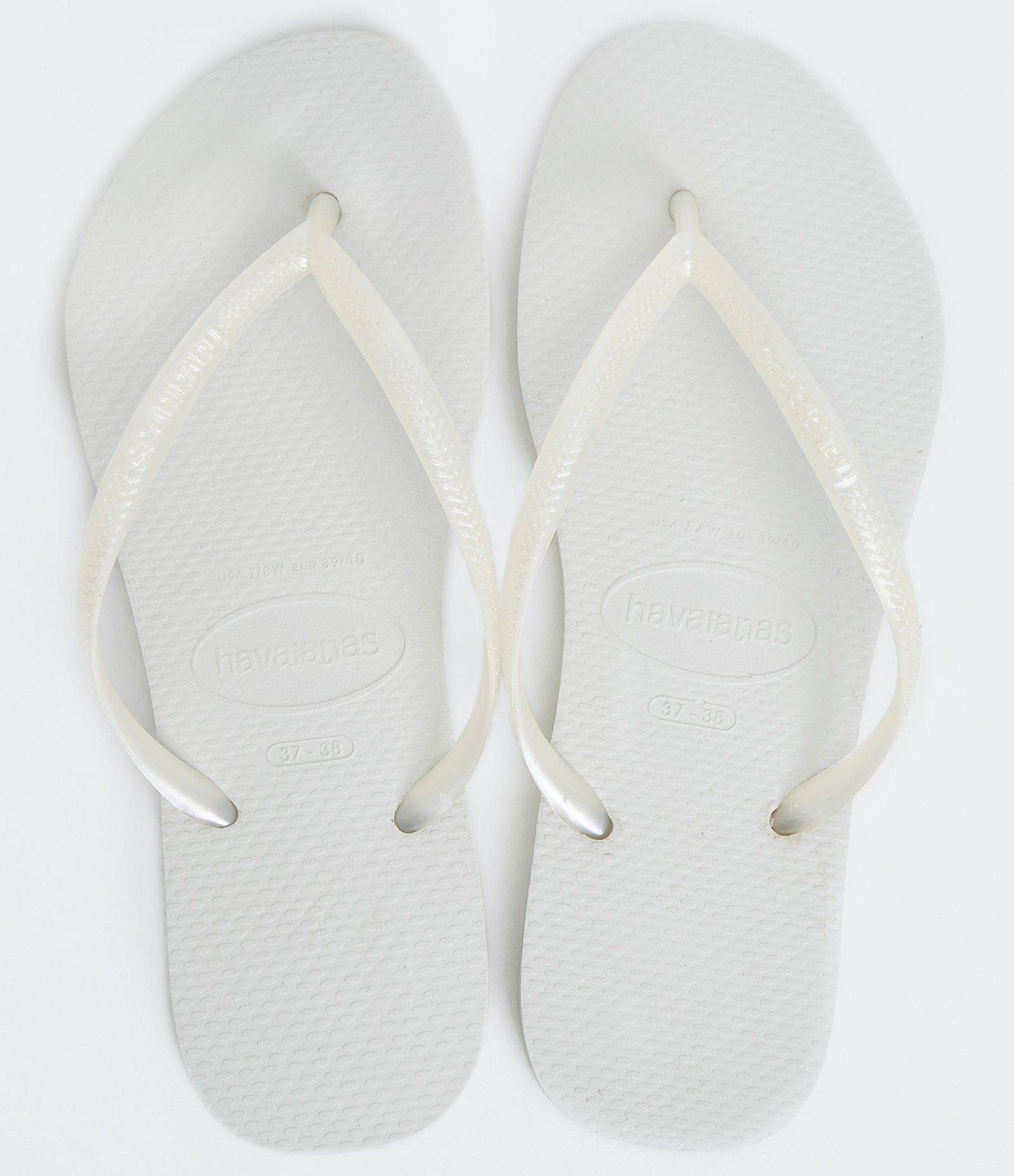 Chinelo Slim com Tira Metalizada Havaianas Branco 1