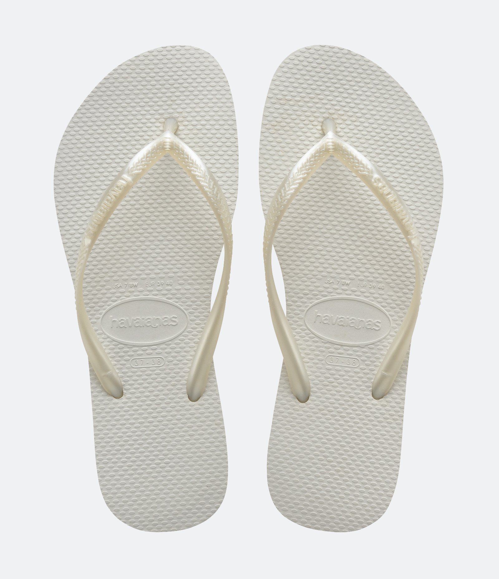 Chinelo Slim com Tira Metalizada Havaianas Branco 2