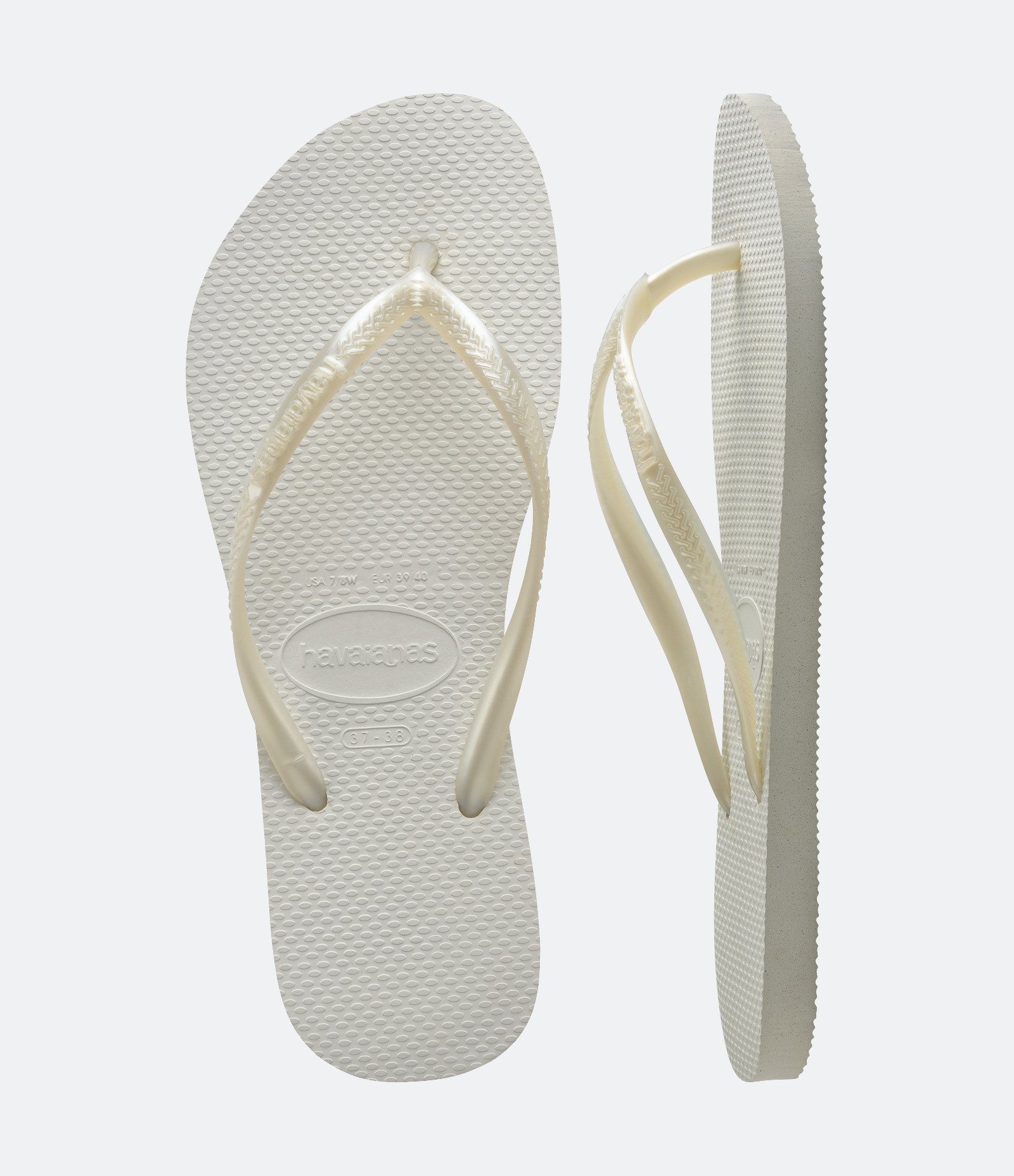 Chinelo Slim com Tira Metalizada Havaianas Branco 6