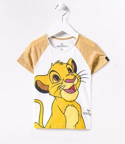 Camiseta Infantil Estampa Simba Disney - Tam 1 a 8