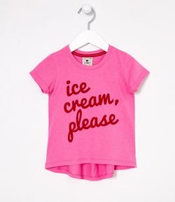Blusa Infantil Mini Me Estampa Ice Cream Please - Tam 1 a 4 anos