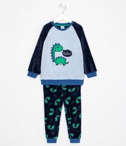 Pijama Infantil com Estampa Dinossauro - Tam 1 a 4