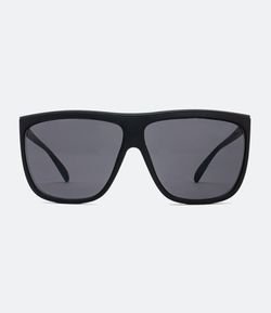 Óculos de Sol Masculino Quadrado com Detalhe Metálico 