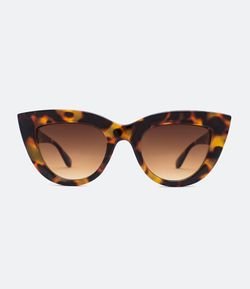 Óculos de Sol Feminino Gateado em Tartaruga
