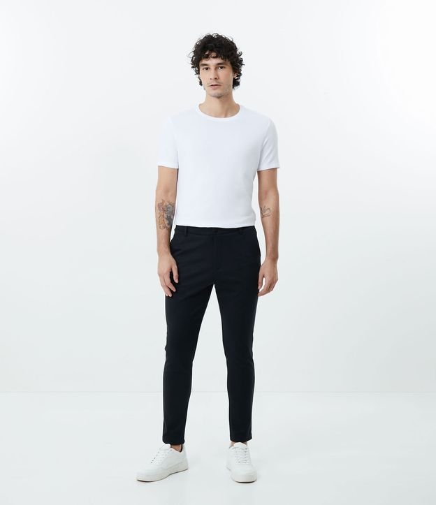 Camiseta Slim em Algodão Peruano com Textura Canelada Branco 4