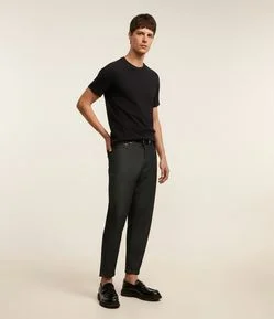 Camiseta Slim em Algodão Peruano com Textura Canelada