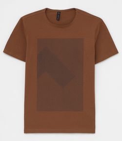 Camiseta Slim Estampa Linhas Geométricas
