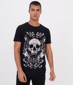 Camiseta Estampa Esqueleto 