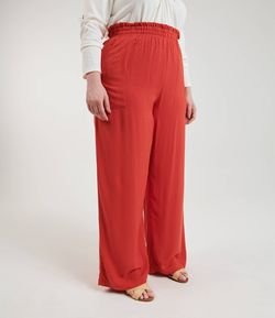 Calça Pantalona Com Elástico Curve & Plus Size