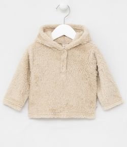 Blusão Infantil em Fleece Capuz com Orelhinhas - Tam 0 a 18 meses