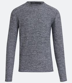 Suéter Slim em Tricô com Manga Longa