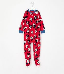 Pijama Macacão Infantil Estampa Mickey - Tam 1 a 4 anos