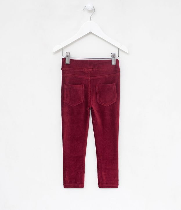 Pantalon Infantil de Terciopelo  Rojo 2