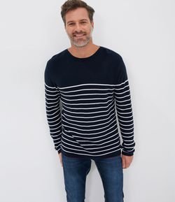 Blusão Listrado com Textura