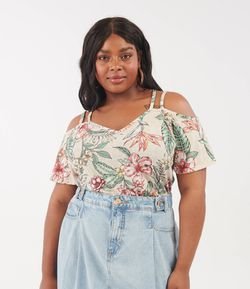 Blusa Floral Curve & Plus Size