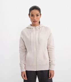 Jaqueta Esportiva Básica com Bolso Canguru e Capuz