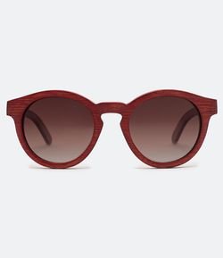 Óculos de Sol Feminino Redondo em Material Sustentável