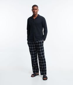 Pantalón de Pijama en Franela Cuadrillé 