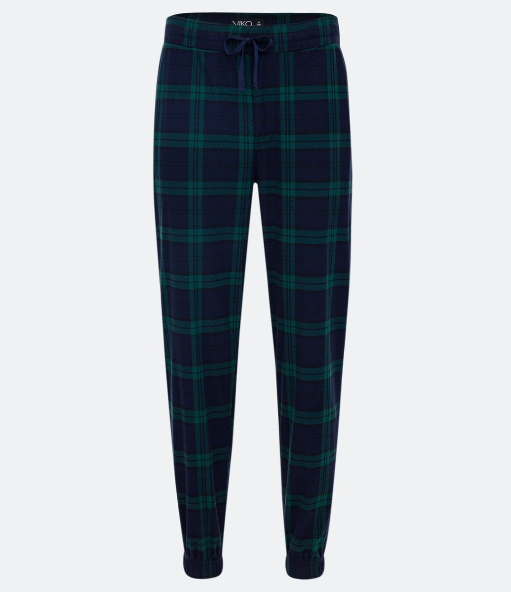 Calça Pijama com Cós Elástico e Estampa Xadrez Grid Menor preço em Calça Pijama com Cós Elástico e Estampa Xadrez Grid