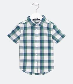 Camisa Infantil Estampa Xadrez - Tam 1 a 4 anos