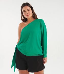 Blusa Ombro Só com Amarração Curve & Plus Size
