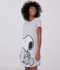 Camisola Manga Curta Estampa Snoopy 