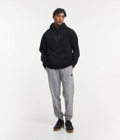 Calça Básica em Moletom com Cós Elástico e Bolsos