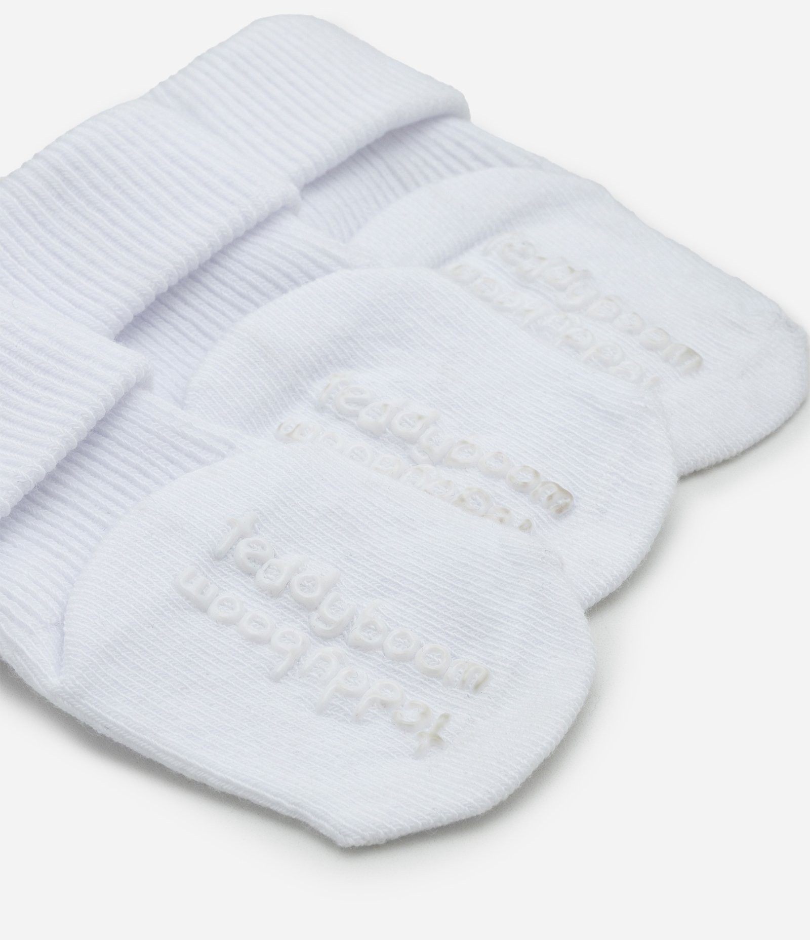 Kit 03 Pares de Meias Infantil com Dobra Dupla - Tam 0 a 12 meses Branco 3