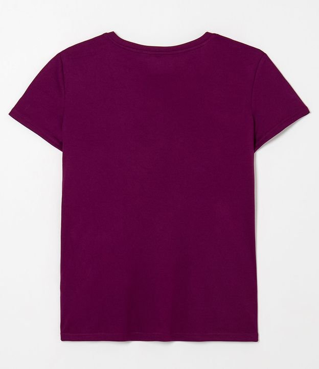 Remera Deportiva Fit Manga Corta Cuello en V  Violeta 5