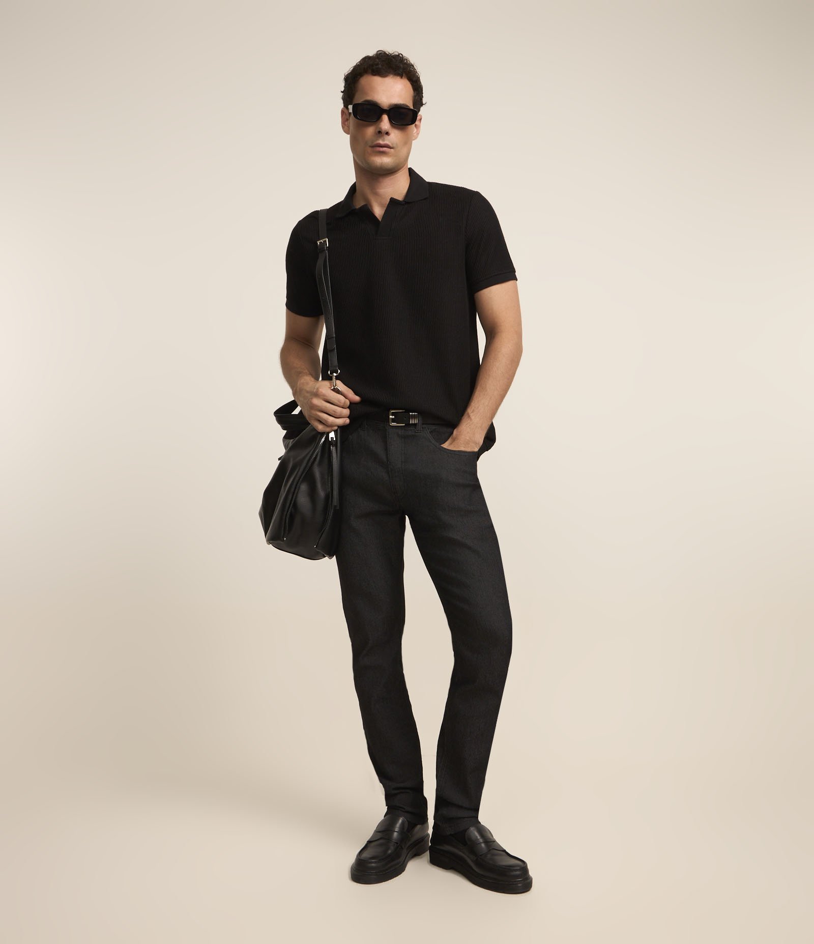 Calça Slim Jeans com Elastano Preto 1