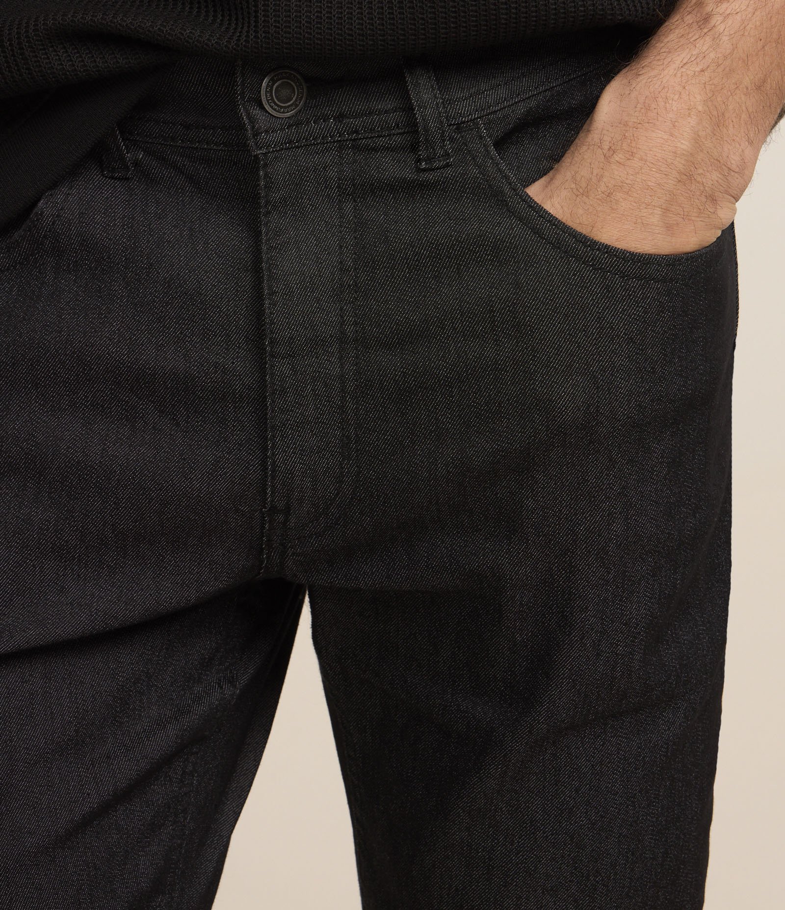 Calça Slim Jeans com Elastano Preto 4