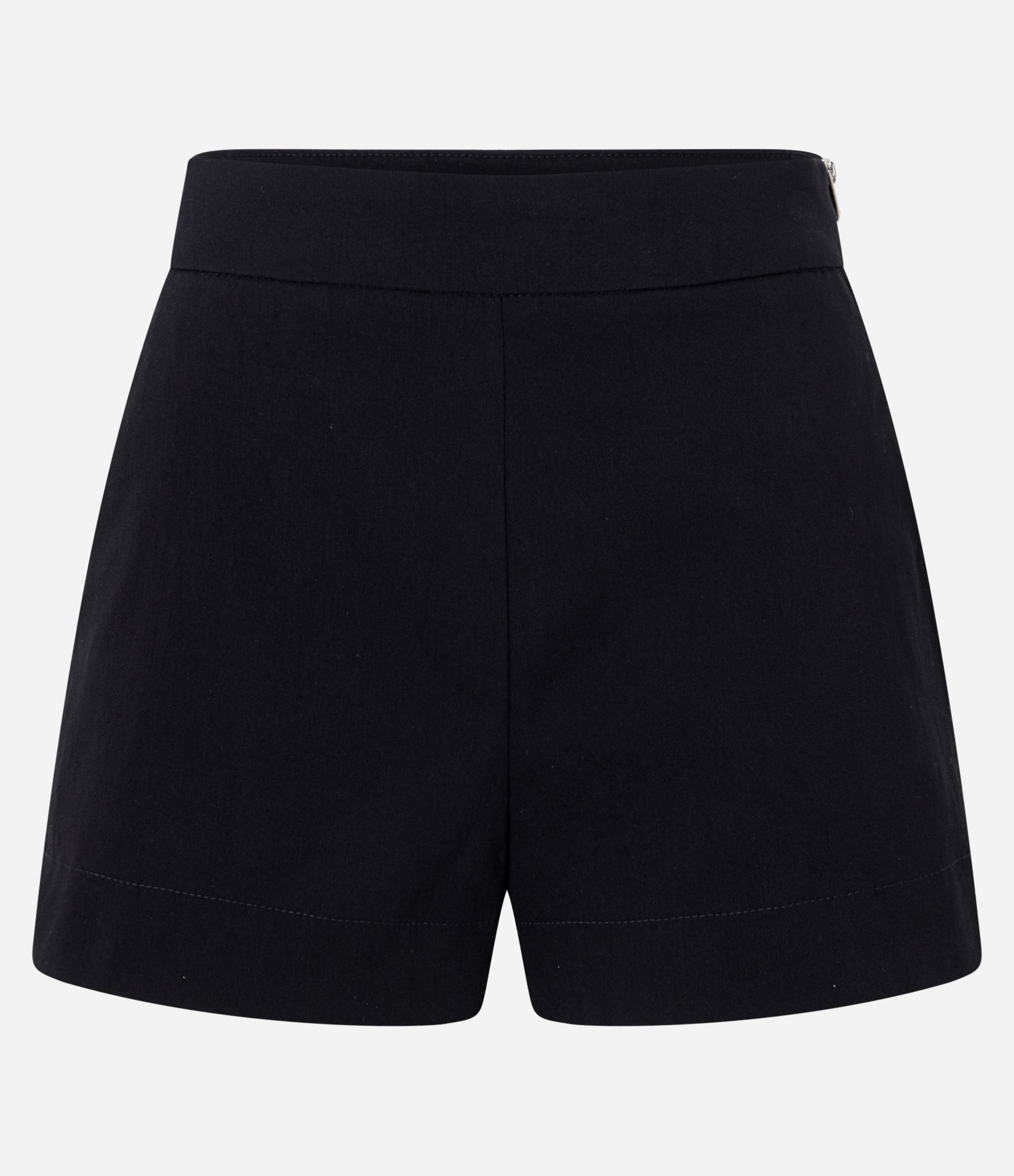 Short Curto em Bengaline com Cintura Alta e Zíper Lateral Preto 5