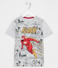 Camiseta Infantil Estampa The Flash - Tam 4 a 12 anos