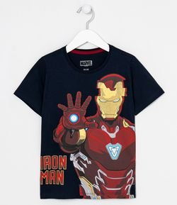 Camiseta Infantil Estampa do Homem de Ferro - Tam 4 a 12 anos