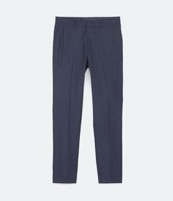 Calça Social Slim em Poliviscose com Bolsos Faca