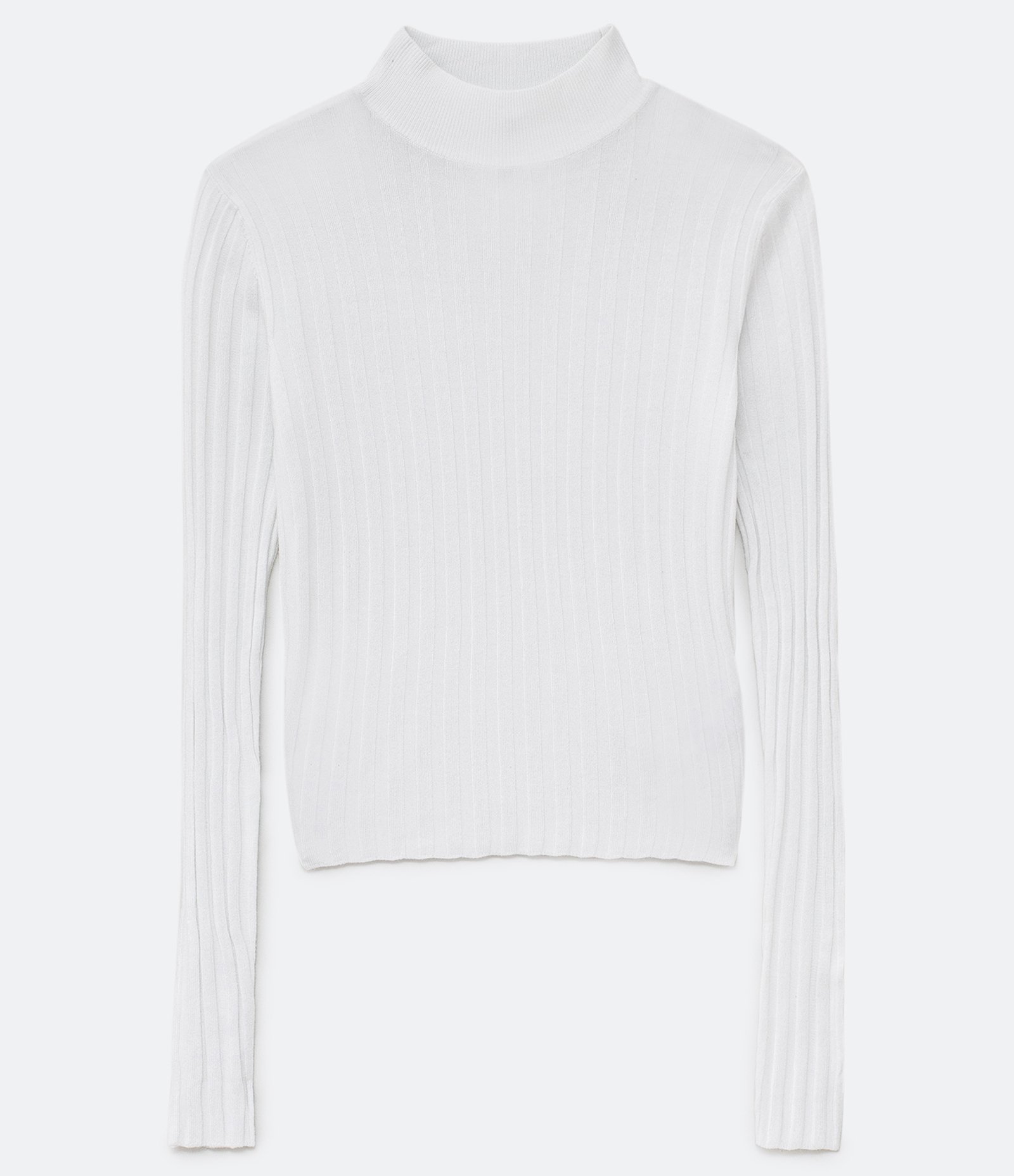 Blusa em Tricô Canelado com Gola Alta e Manga Longa 5