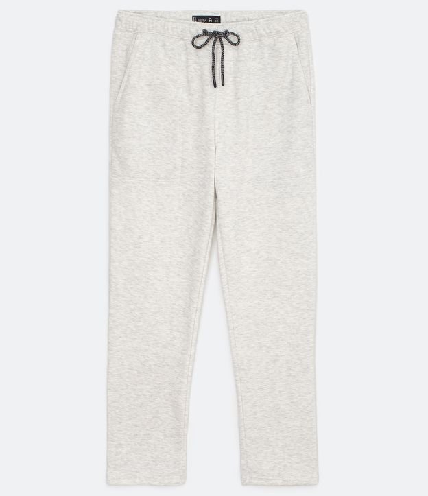 Calça Básica em Moletom com Bolso Traseiro