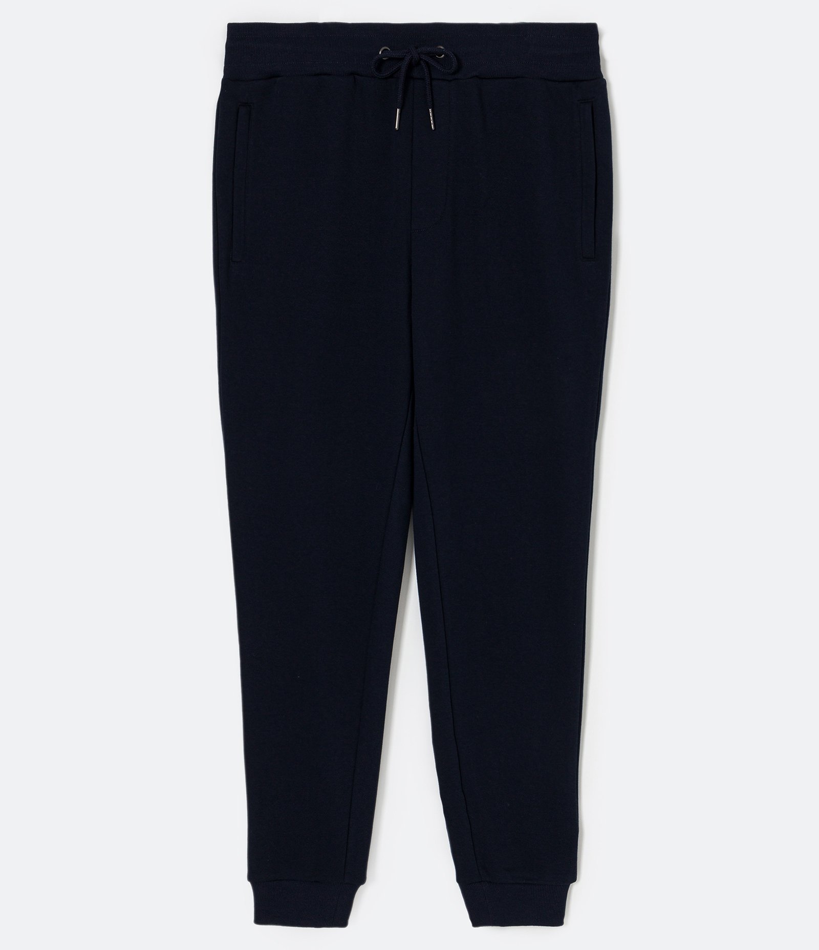 Calça Jogger em Moletom com Cós Elástico e Bolsos Azul Marinho 1