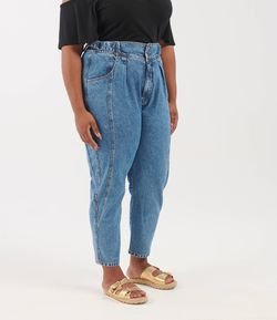 Calça Jeans Mom Marmorizada Curve & Plus Size