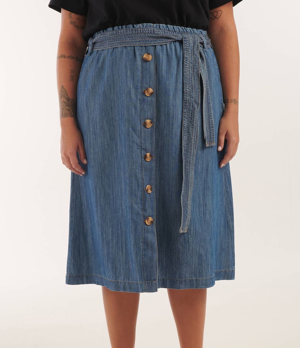 saia jeans midi renner