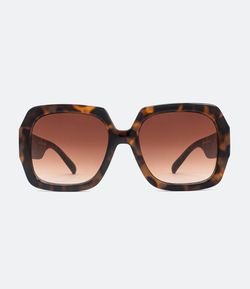 Óculos de Sol Feminino Quadrado Animal Print