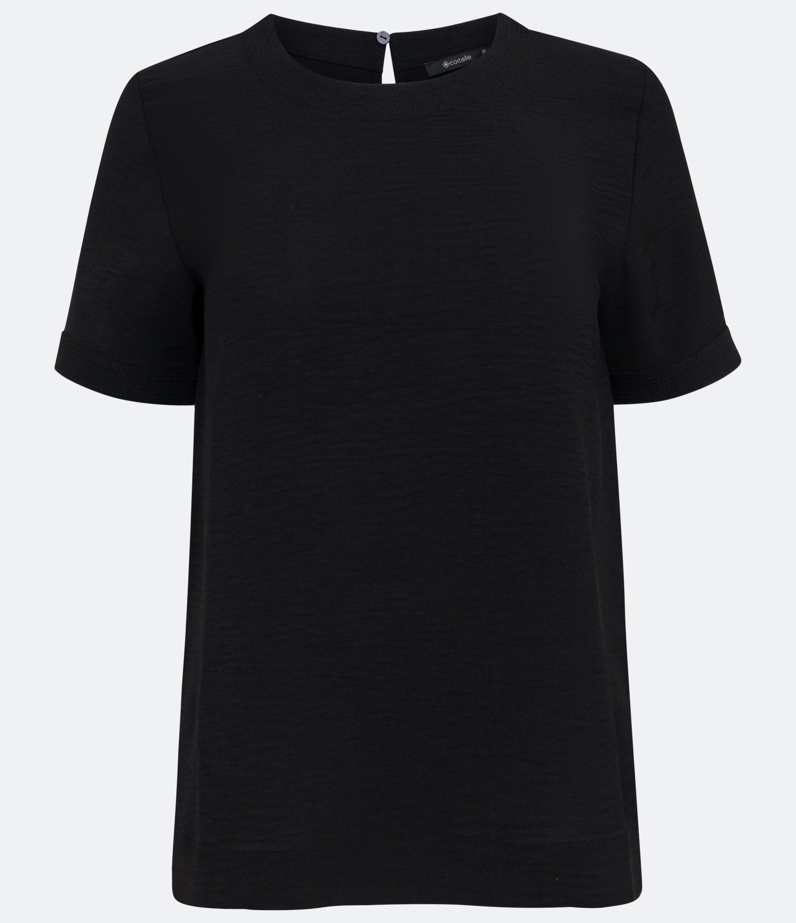 Blusa com Abertura nas Costas e Detalhes Pespontados Preto 5