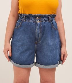 Short Mom Jeans com Elástico Curve & Plus Size
