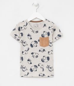 Camiseta Infantil Estampa de Cachorros - Tam 1 a 4 anos