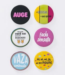 Kit 6 Bottons com Frases