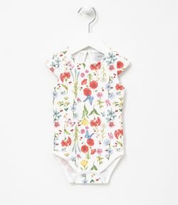 Body Infantil Floral - Tam 0 a 18 meses