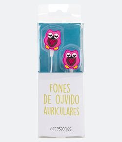 Fone de Ouvido Estampa Coruja