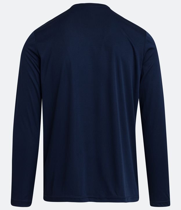 Camiseta Esportiva Manga Longa com Proteção UV Azul 7