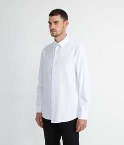 Camisa Social Básica em Polycotton com Manga Longa
